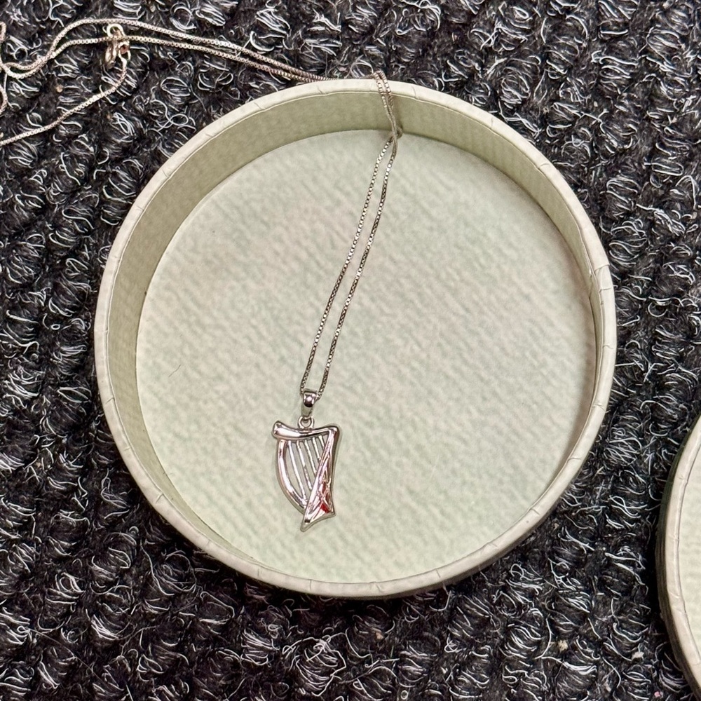 Sterling Harp Pendant Necklace from Dublin